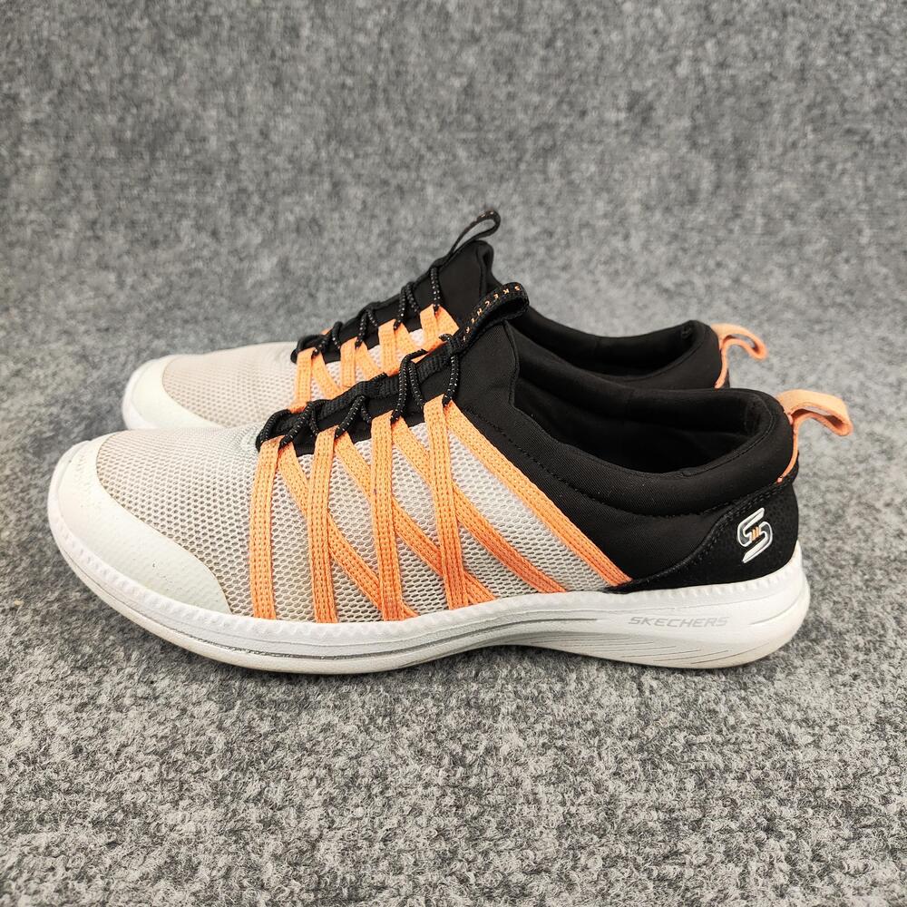 Skechers Shoes Womens Size 7 Orange Mesh Slip On Walking Sneakers SN 23741X